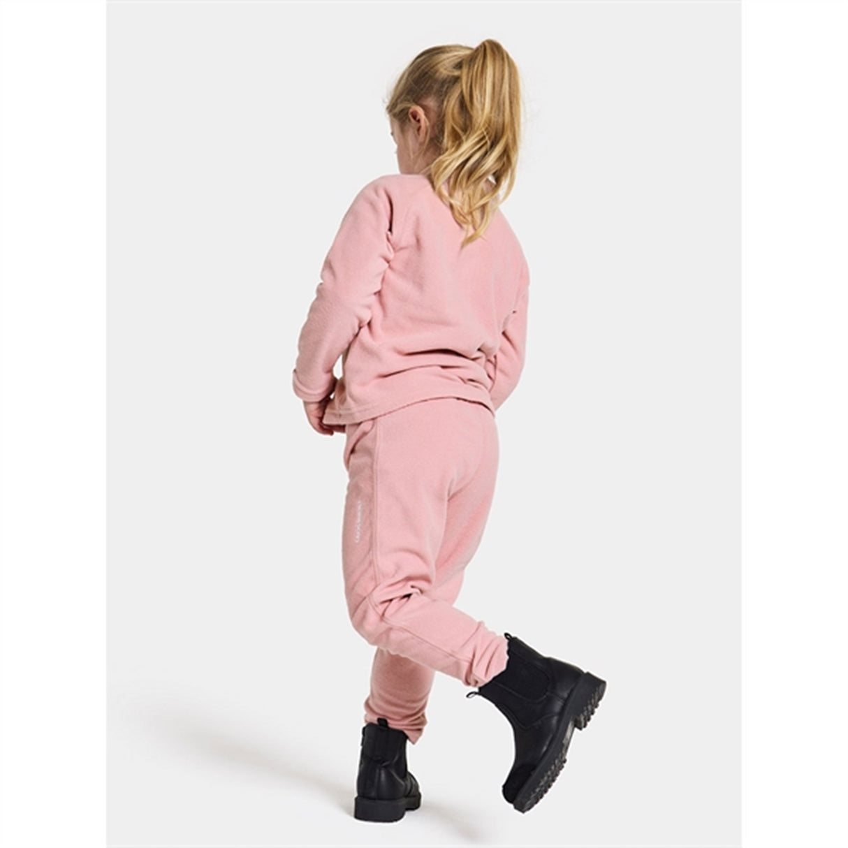 Didriksons Soft Pink Monte Kids Fleece Byxor
