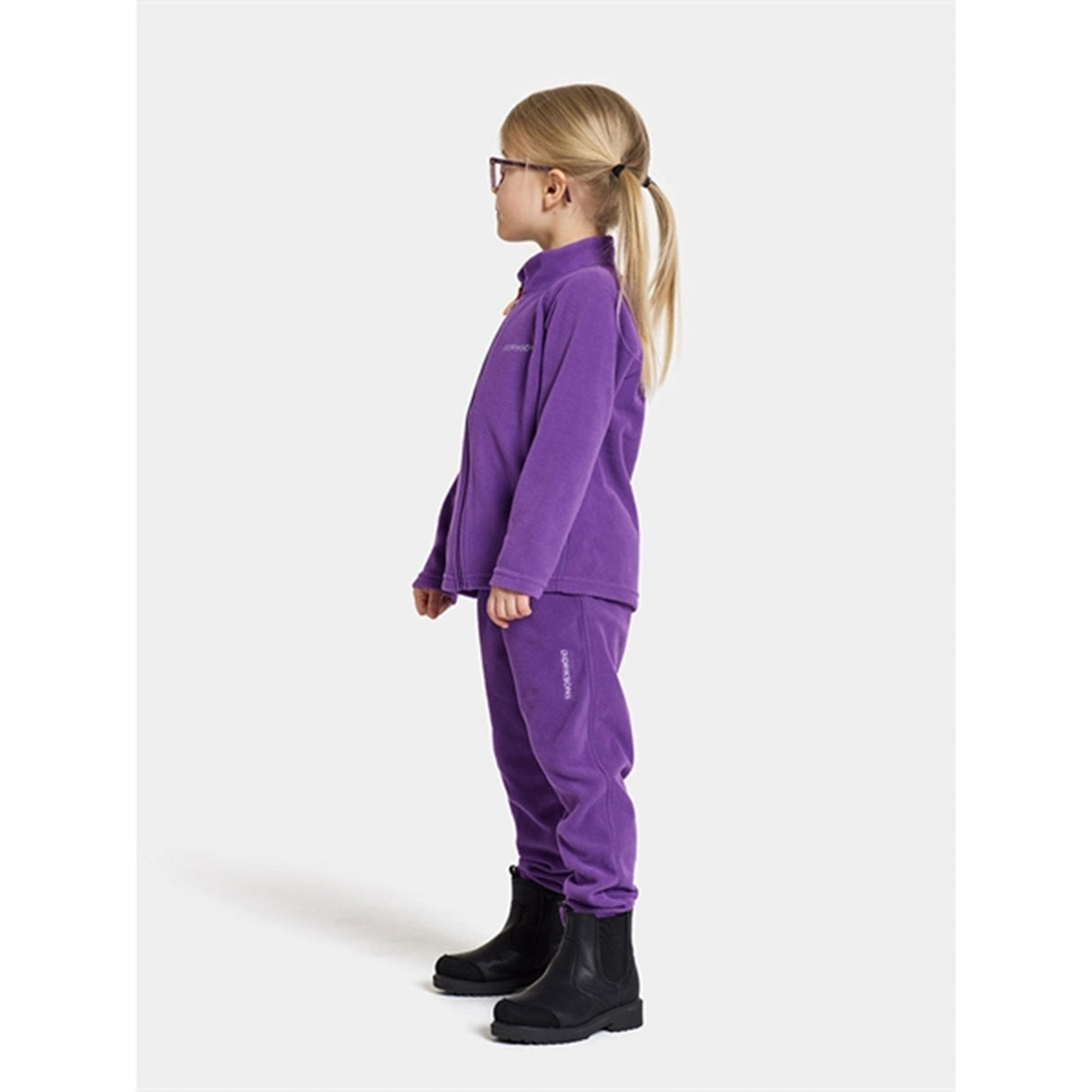 Didriksons Disco Purple Monte Kids Fleece Byxor