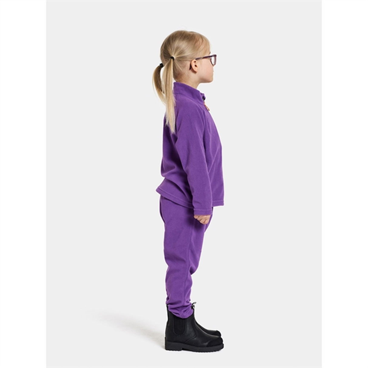 Didriksons Disco Purple Monte Kids Fleece Byxor