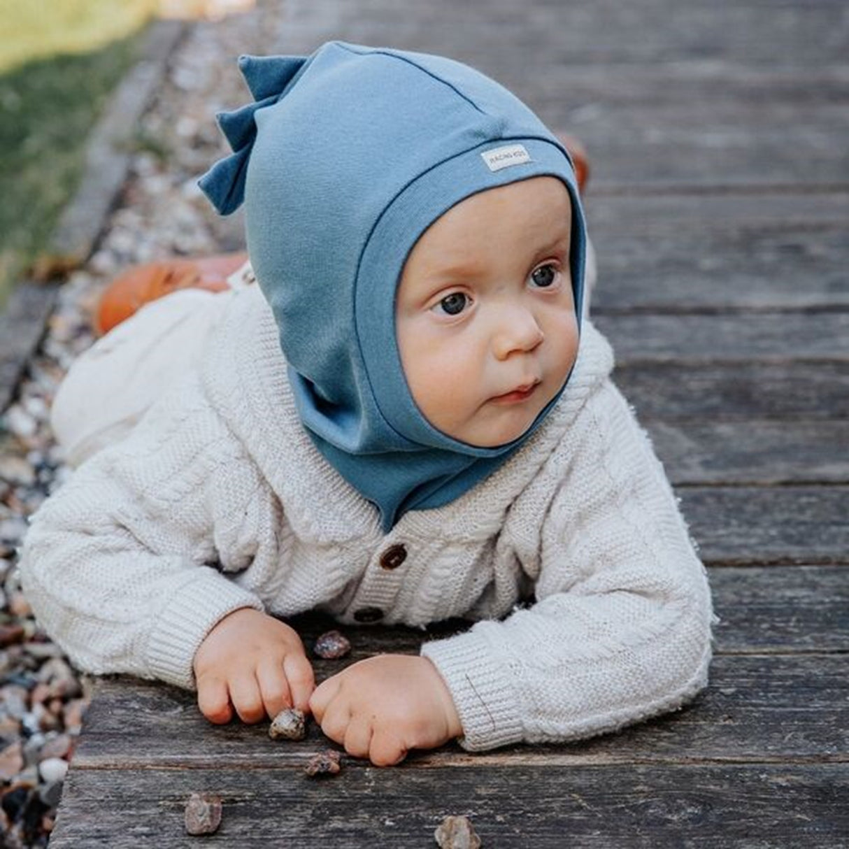 Racing Kids Top Balaklava Dino 2-lager Dusty Blue