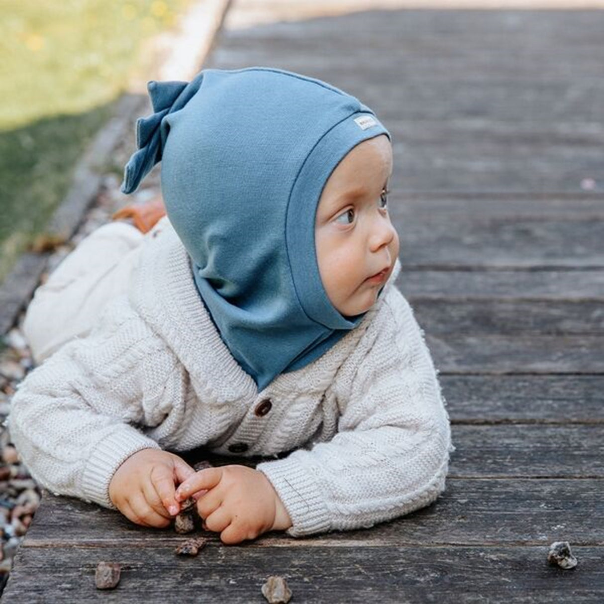 Racing Kids Top Elefanthatt Dino 1-lager Dusty Blue