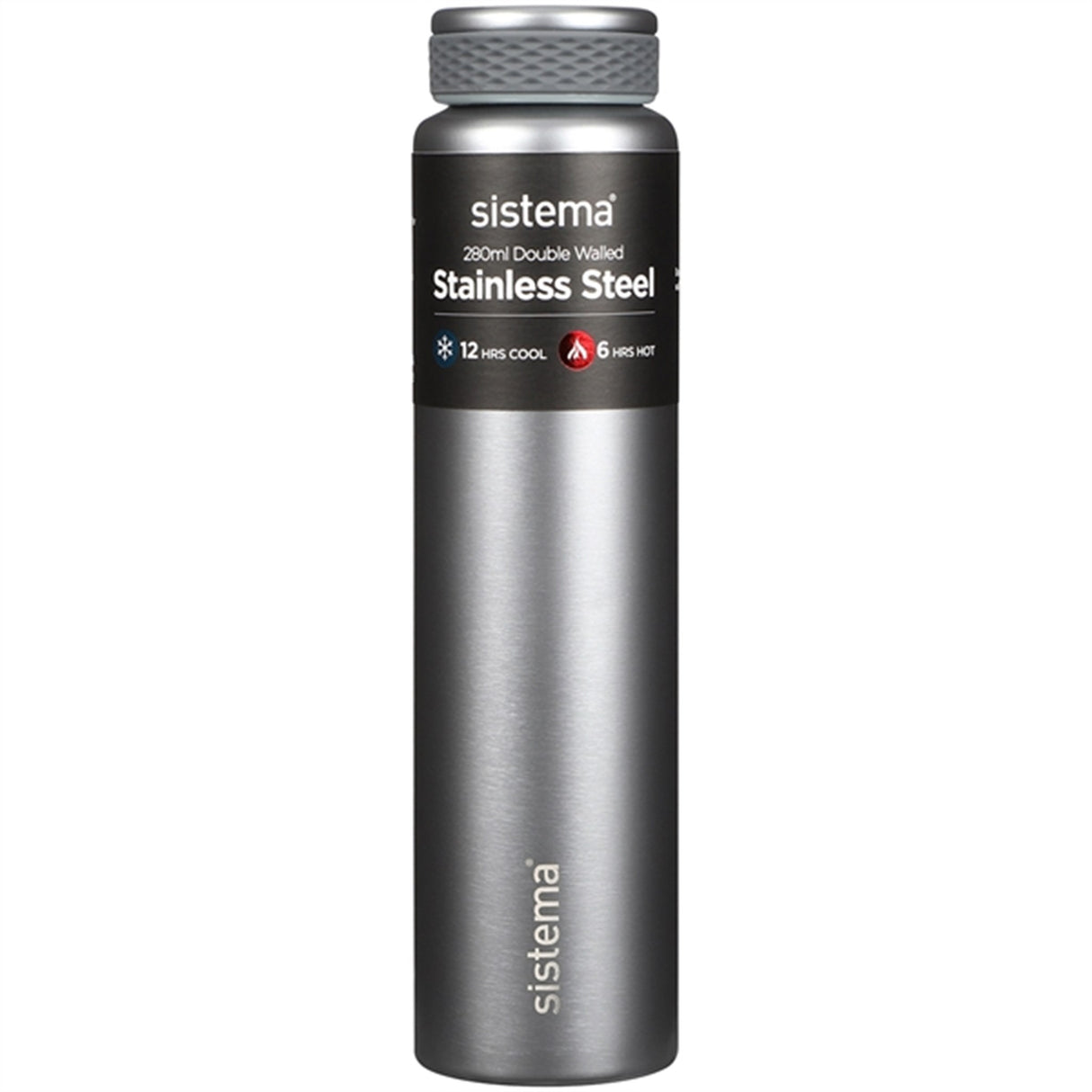 Sistema Stainless Steel Vattenflaska 280 ml Sølv