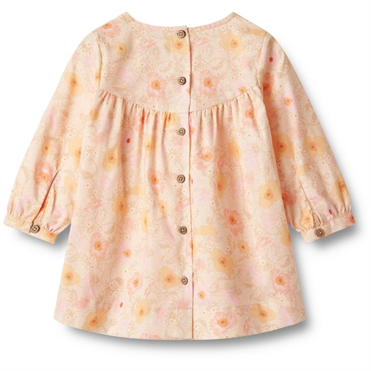 Wheat Alabaster Flower Bobbles Klänning Fenja