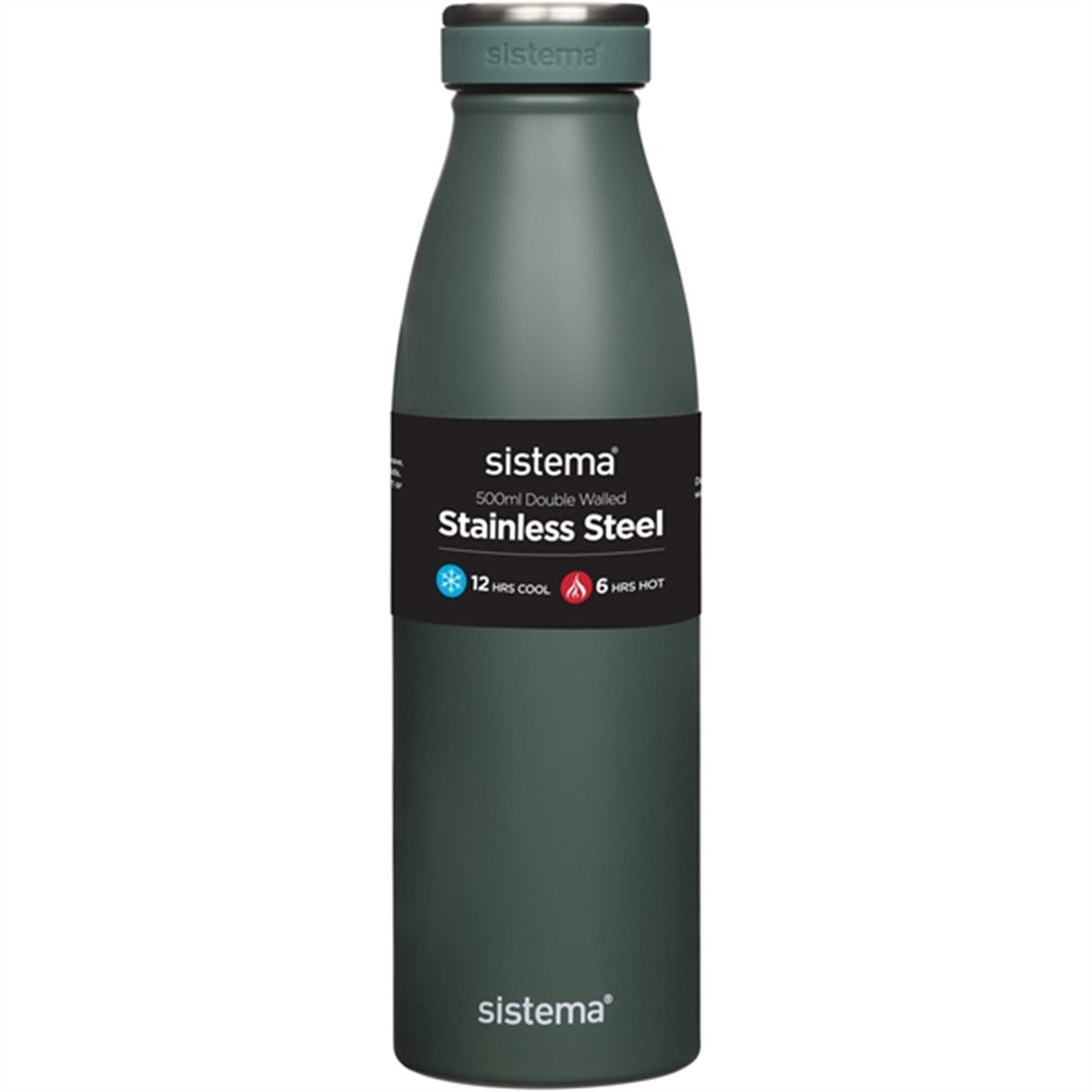 Sistema Stainless Steel Vattenflaska 500 ml Nordic Green