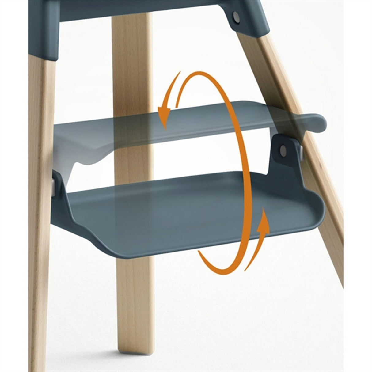 Stokke® Clikk™ Højstol Fjord Blue Inkl. Transport Taske 6