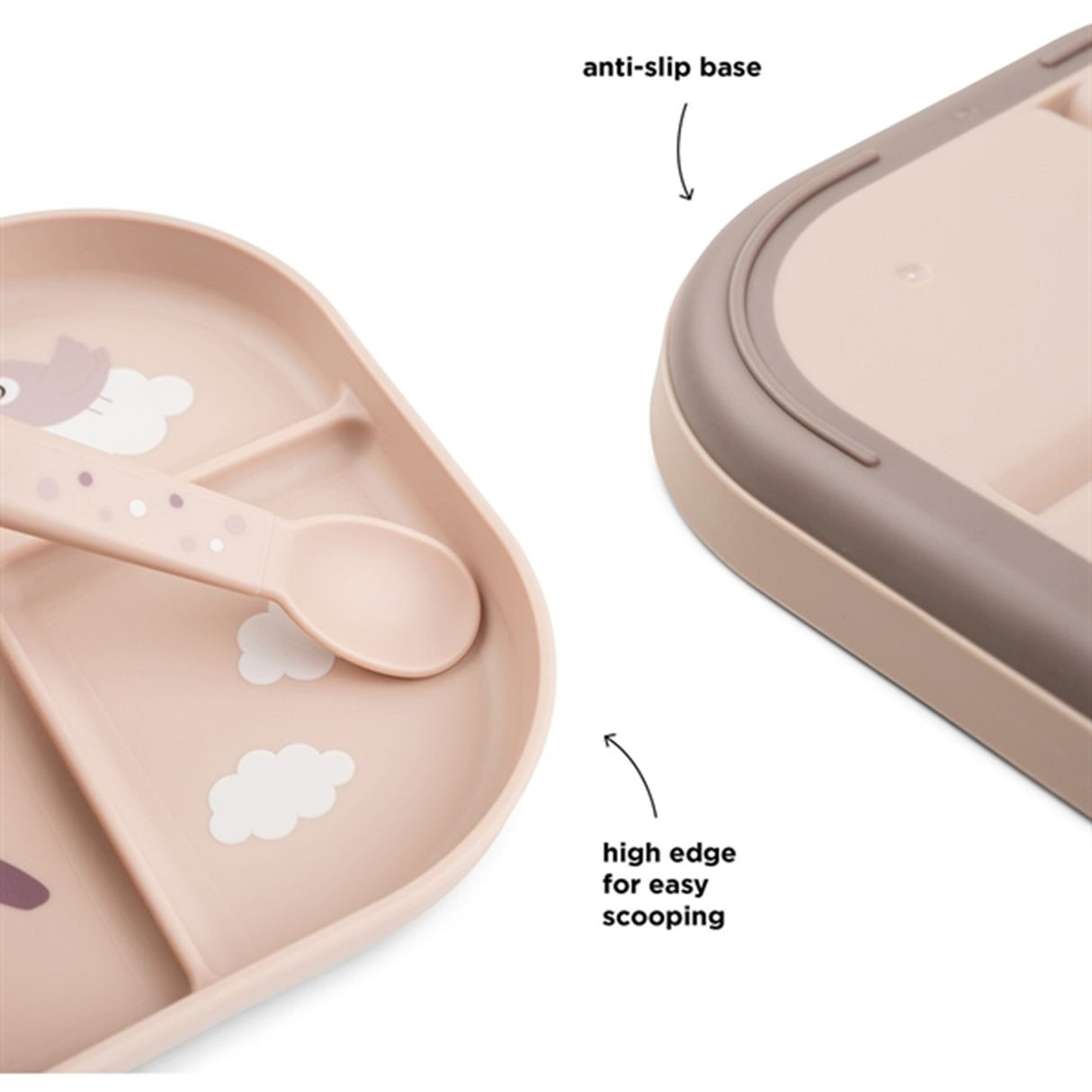 Done by Deer Foodie Inddelt Tallrik Happy Clouds Powder