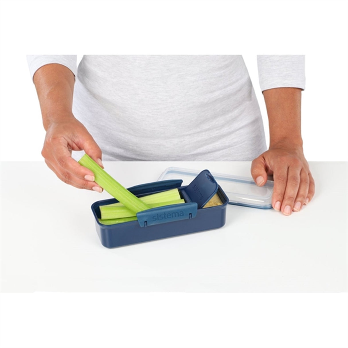 Sistema Renew Snack Attack Lunchlåda 410 ml Blå