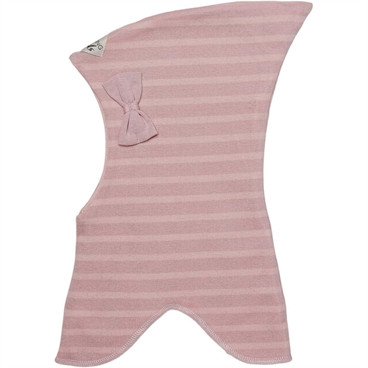 Racing Kids Balaklava Top Bow Stripe Cameo Rose / Dusty Rose
