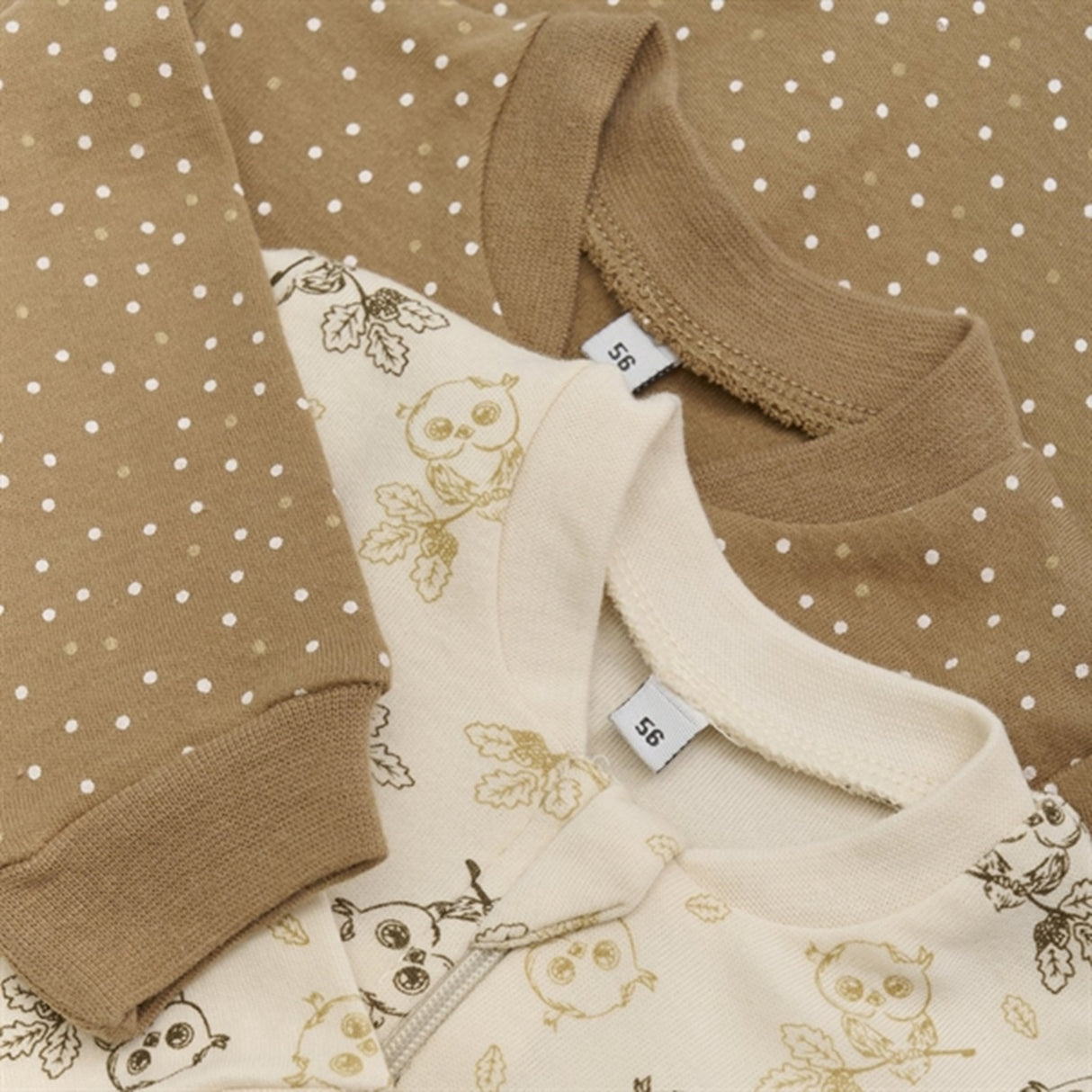 Pippi Nattdräkt med Dragkedja 2-pack Whitecap Gray