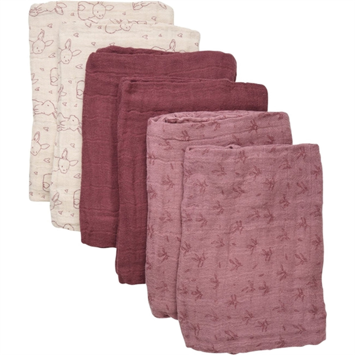 Pippi Ekologisk Tygblöjor 6-pack Old Rose