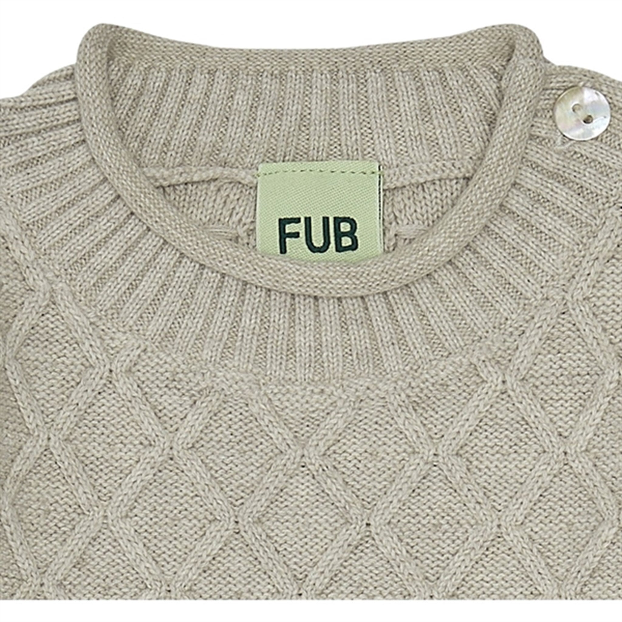 FUB Bebis Rhombus Sweater Taupe Melange 2