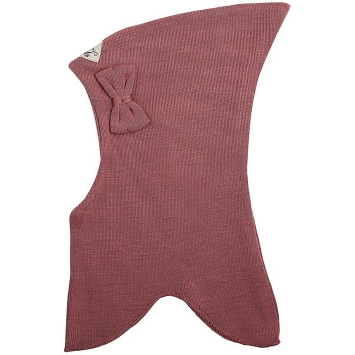 Racing Kids Top Balaklava Ull/Bomull m. Rosett Ljus Rosa