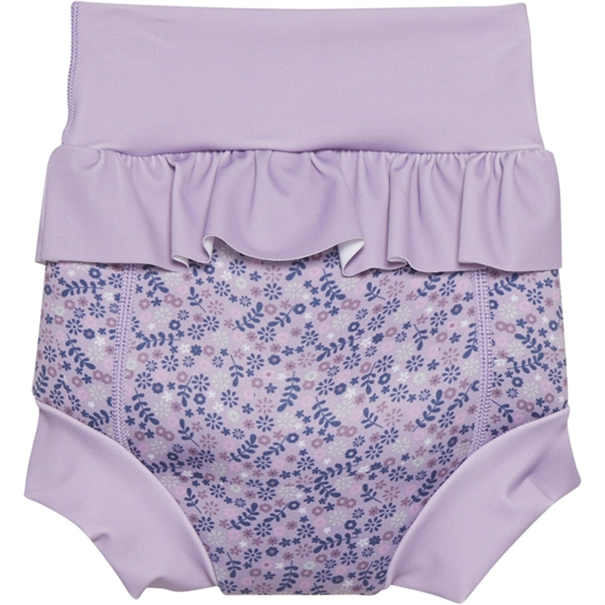 Color Kids Babybadebukser med Frill AOP Lavender Mist