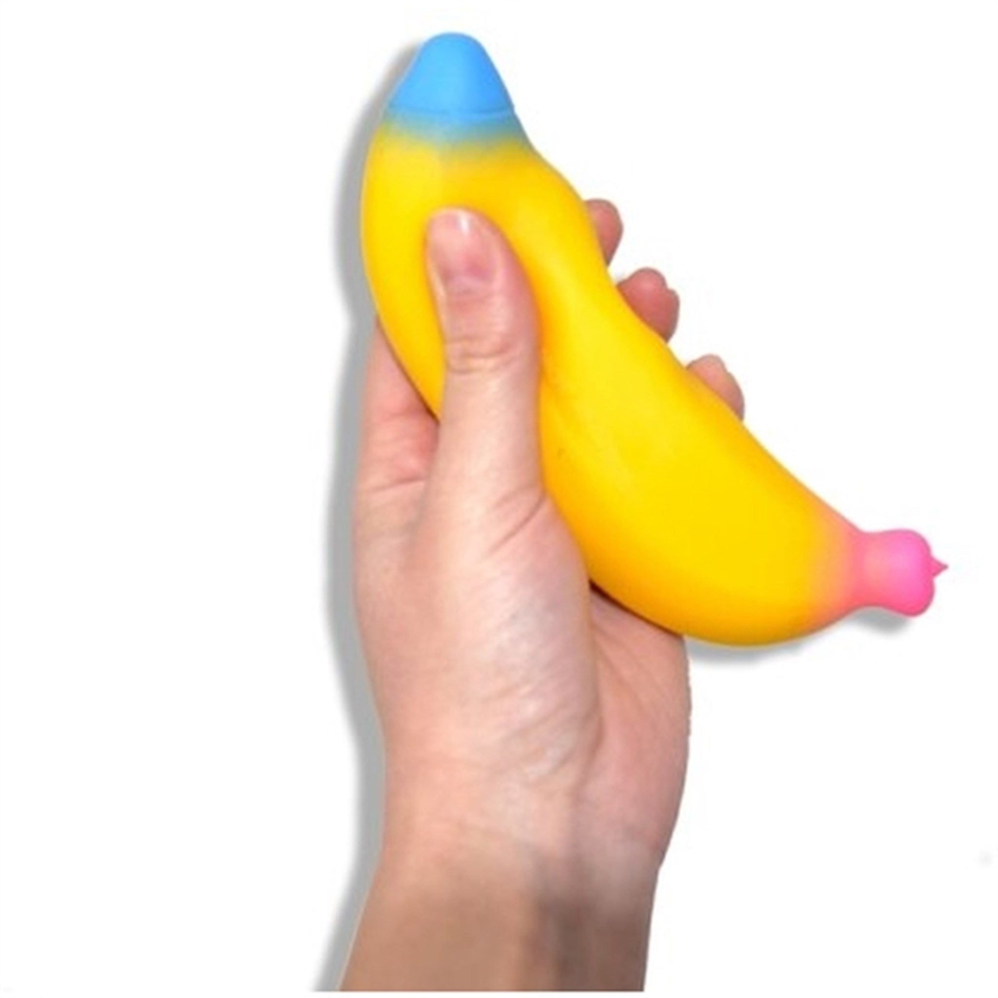 Pocket Money Fidget Banana Super Stretchable Regnbåge Färgad 14 cm - Blandat 3