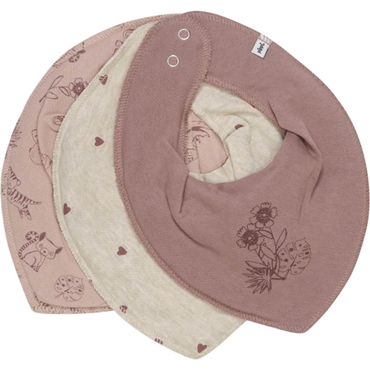 Pippi Bandana Haklapp 3-pack Burlwood