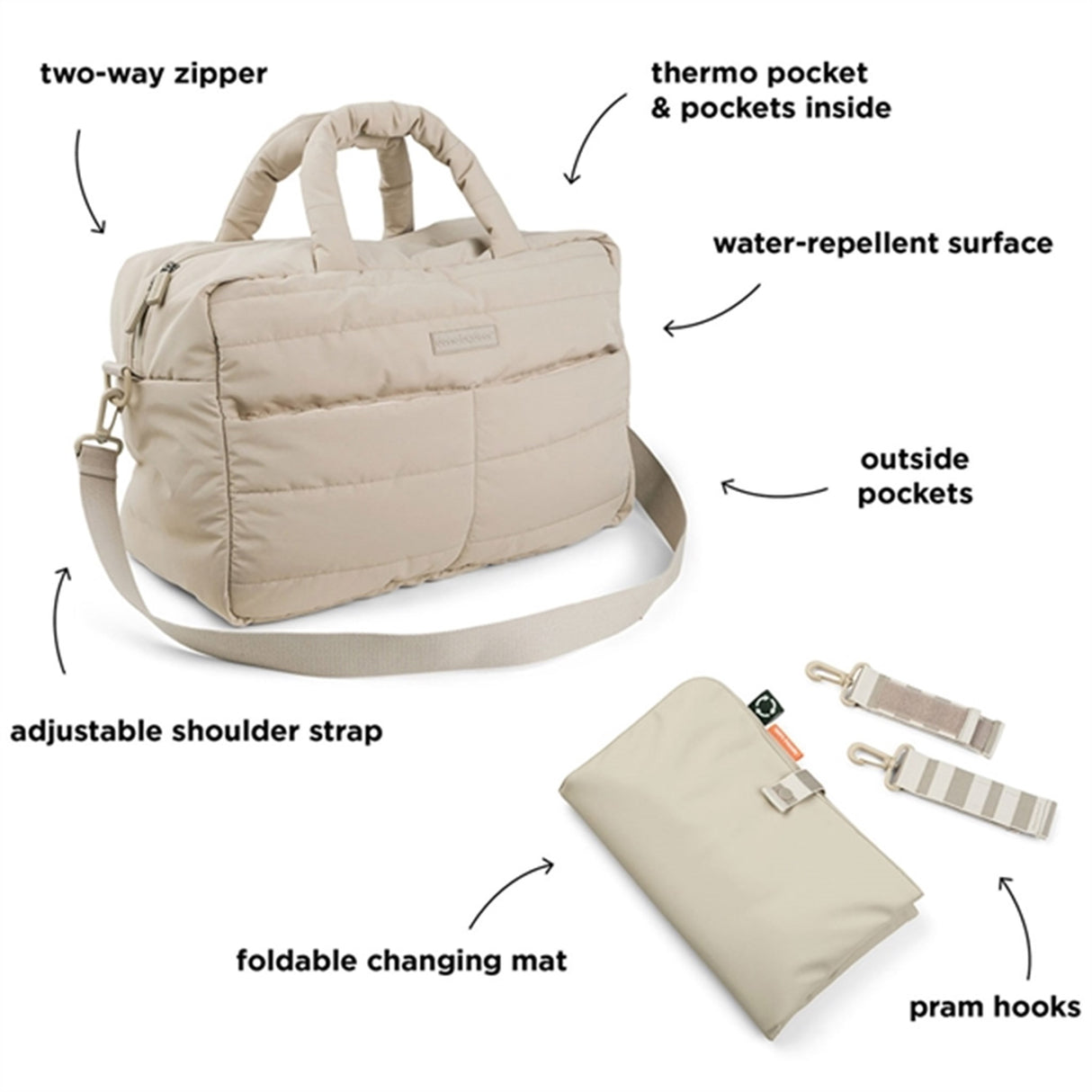 Done by Deer Skötväska Sand