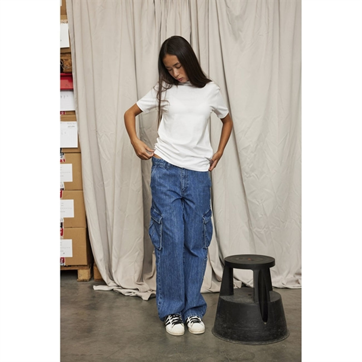 HOUNd Denim Cargo Byxor Dark Blue Used