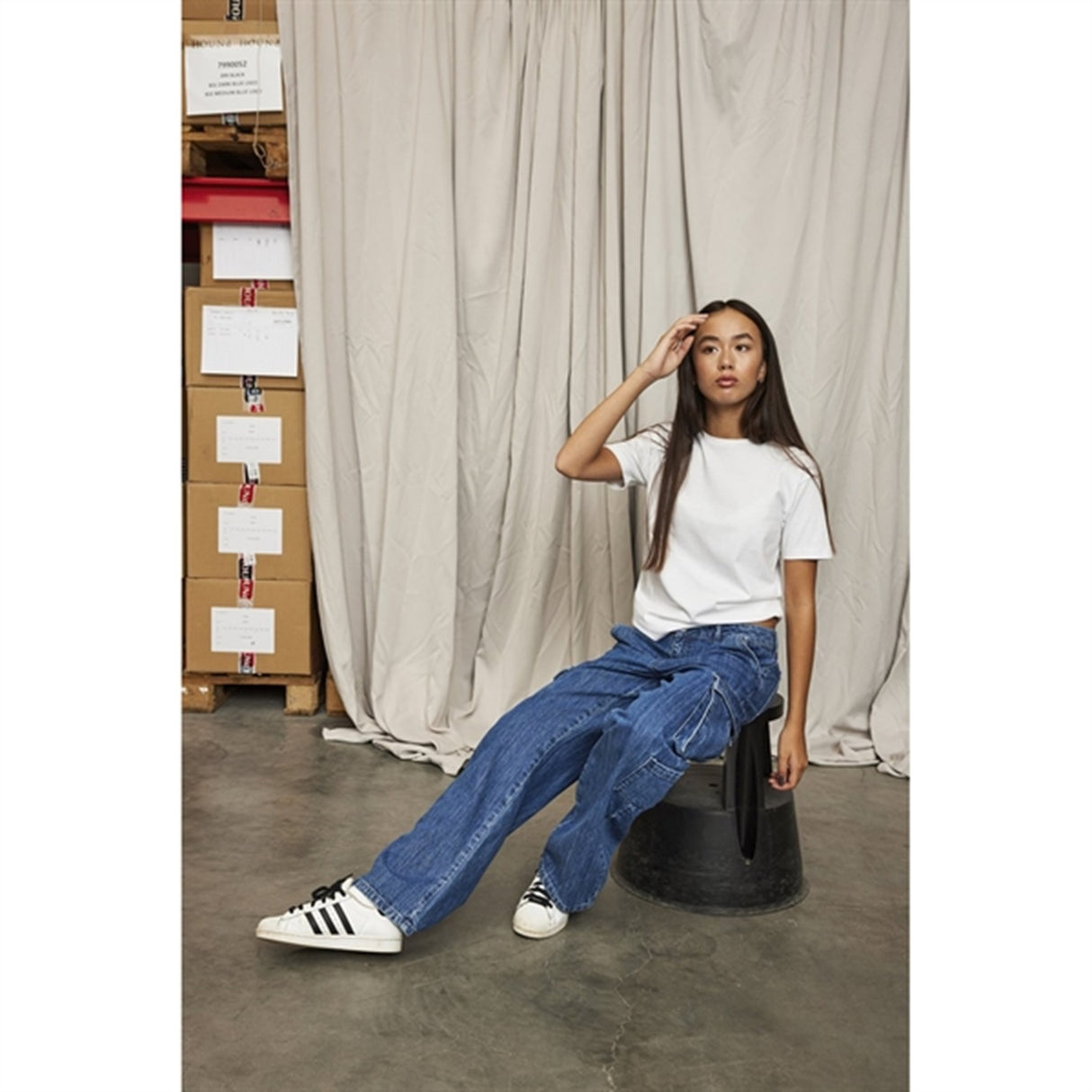 HOUNd Denim Cargo Byxor Dark Blue Used