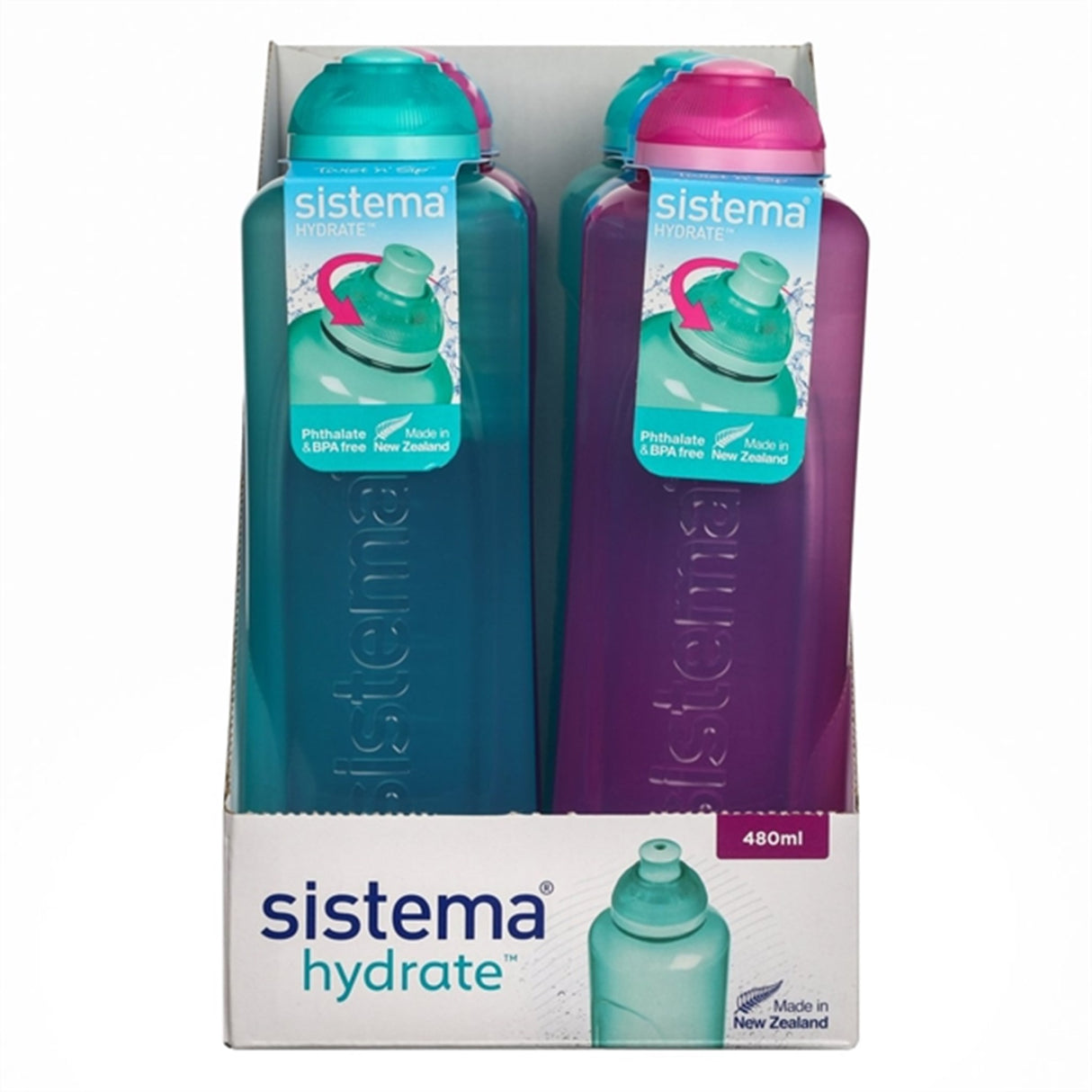 Sistema Twist 'n' Sip Swift Vattenflaska 480 ml Pink