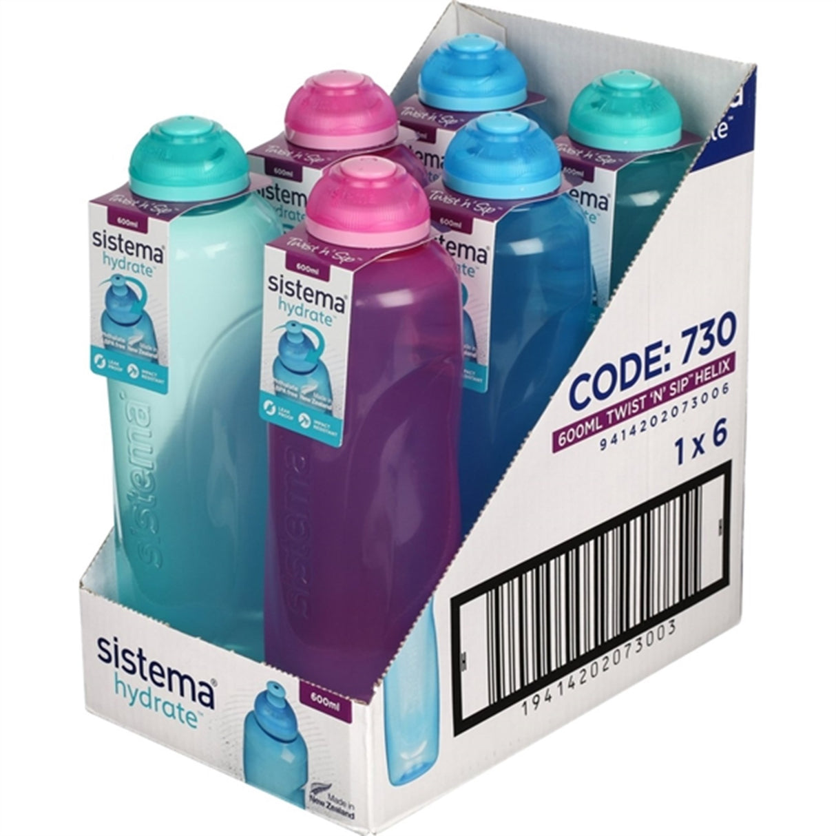 Sistema Twist 'n' Sip Helix Vattenflaska 600 ml Teal