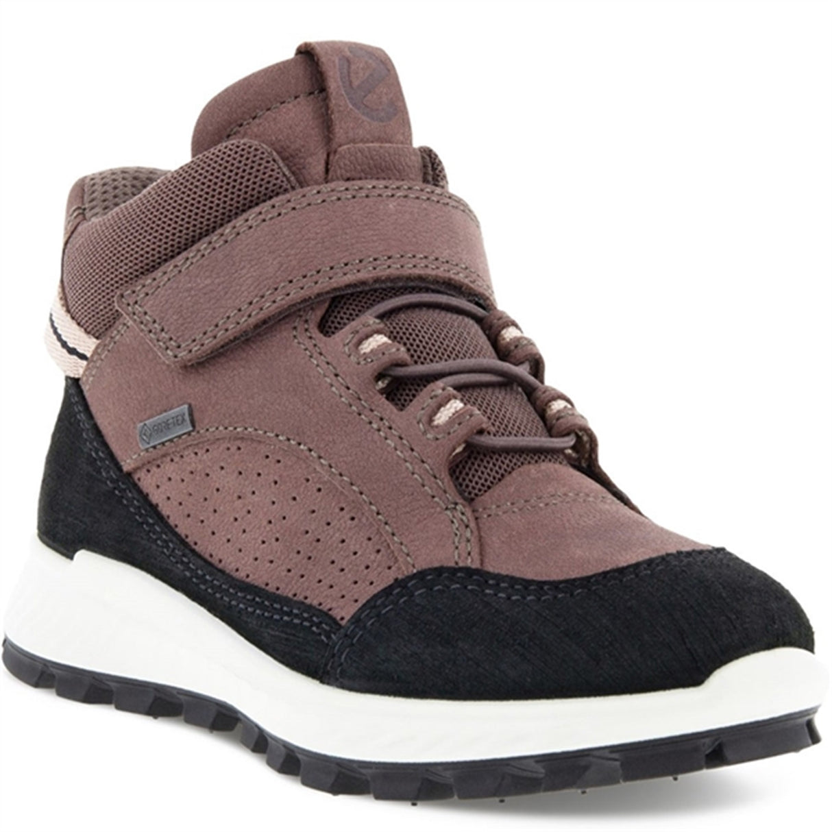 Ecco Exostrike Velcro Ankle Boot Black/Dusty Purple