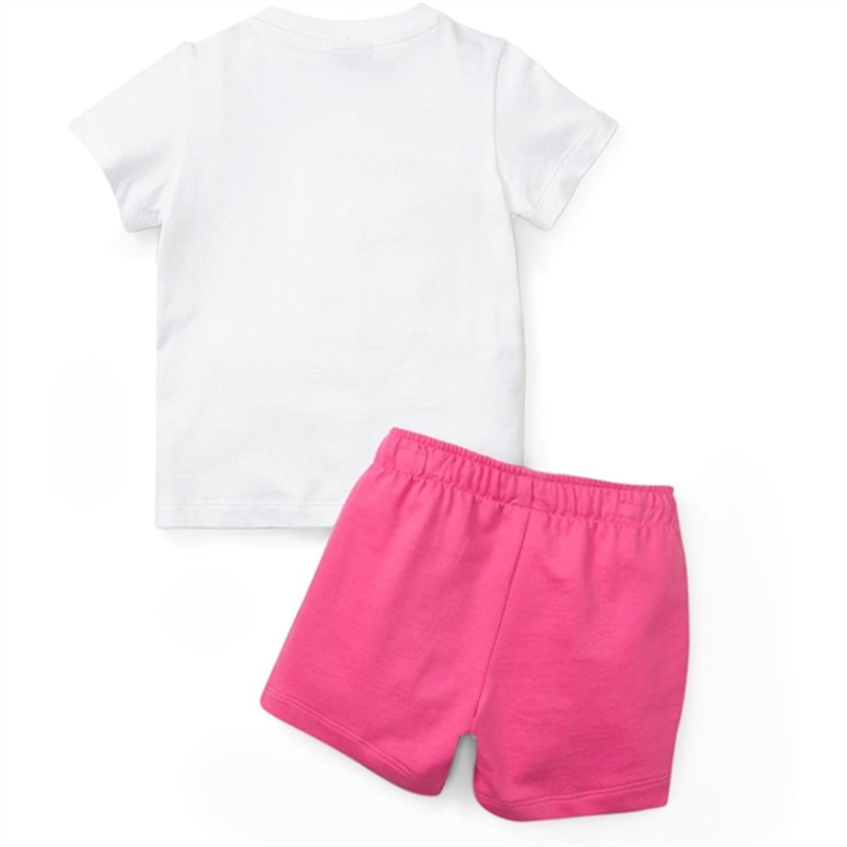 Puma Minicats T-shirt & Shorts Set White-Pearl Pink