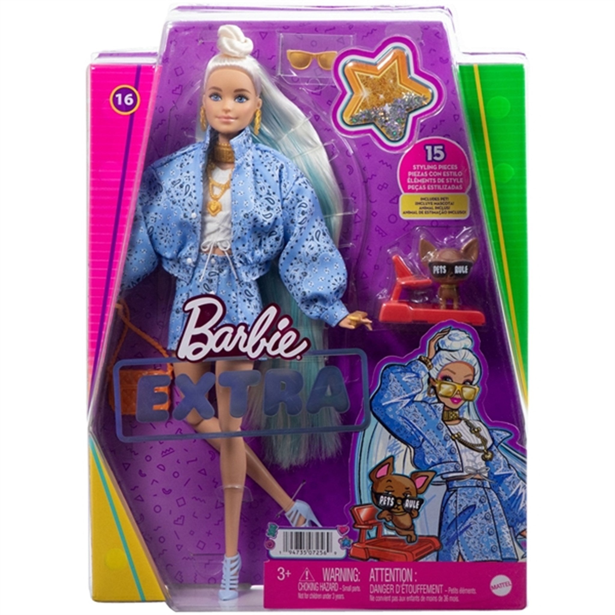 Barbie® Extra Blond Bandana Docka 3