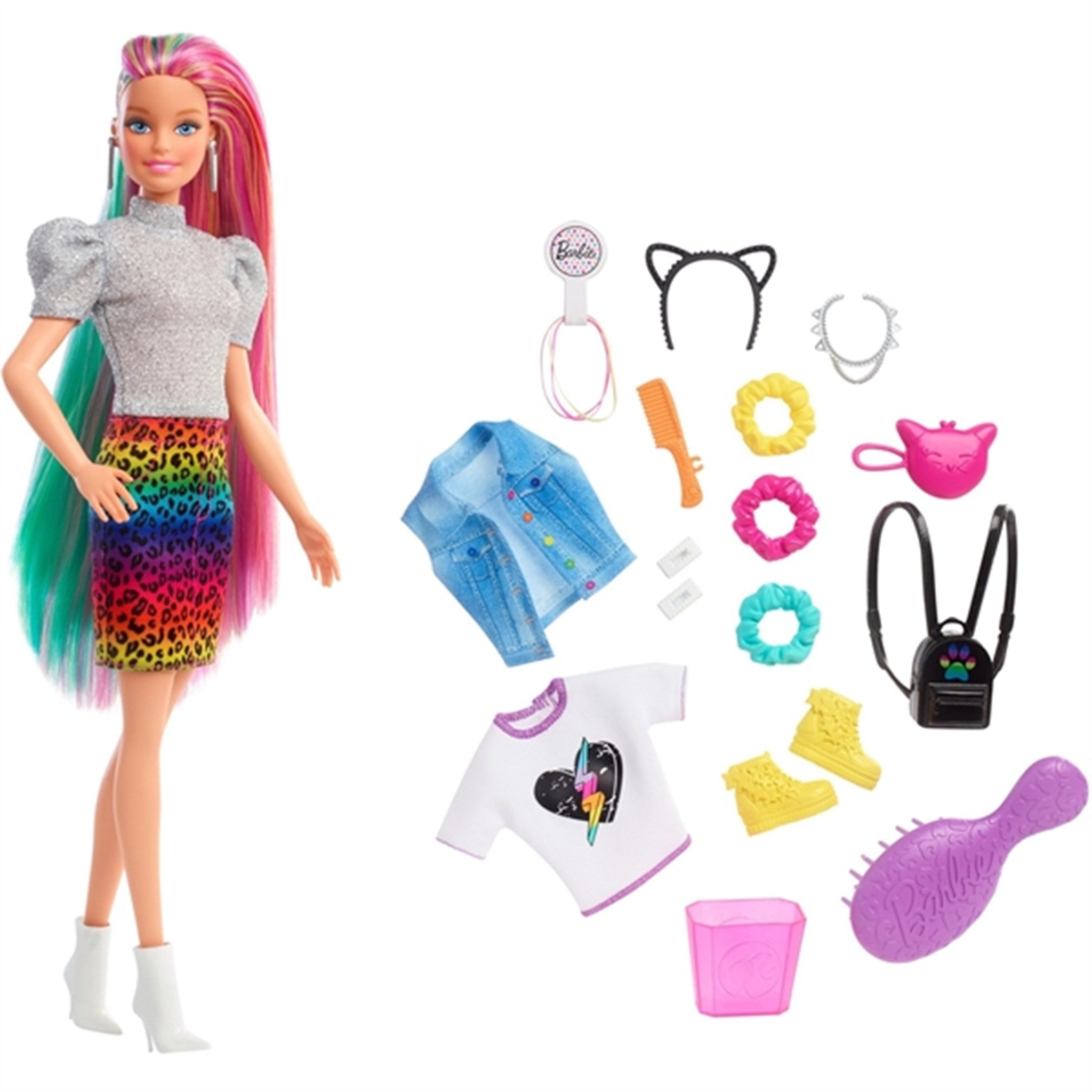 Barbie® Docka Med Leopard Regnbåghår