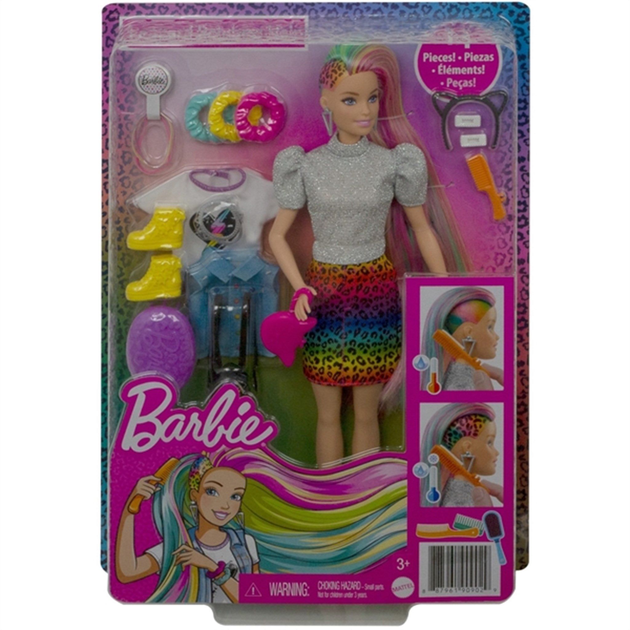 Barbie® Docka Med Leopard Regnbåghår 7