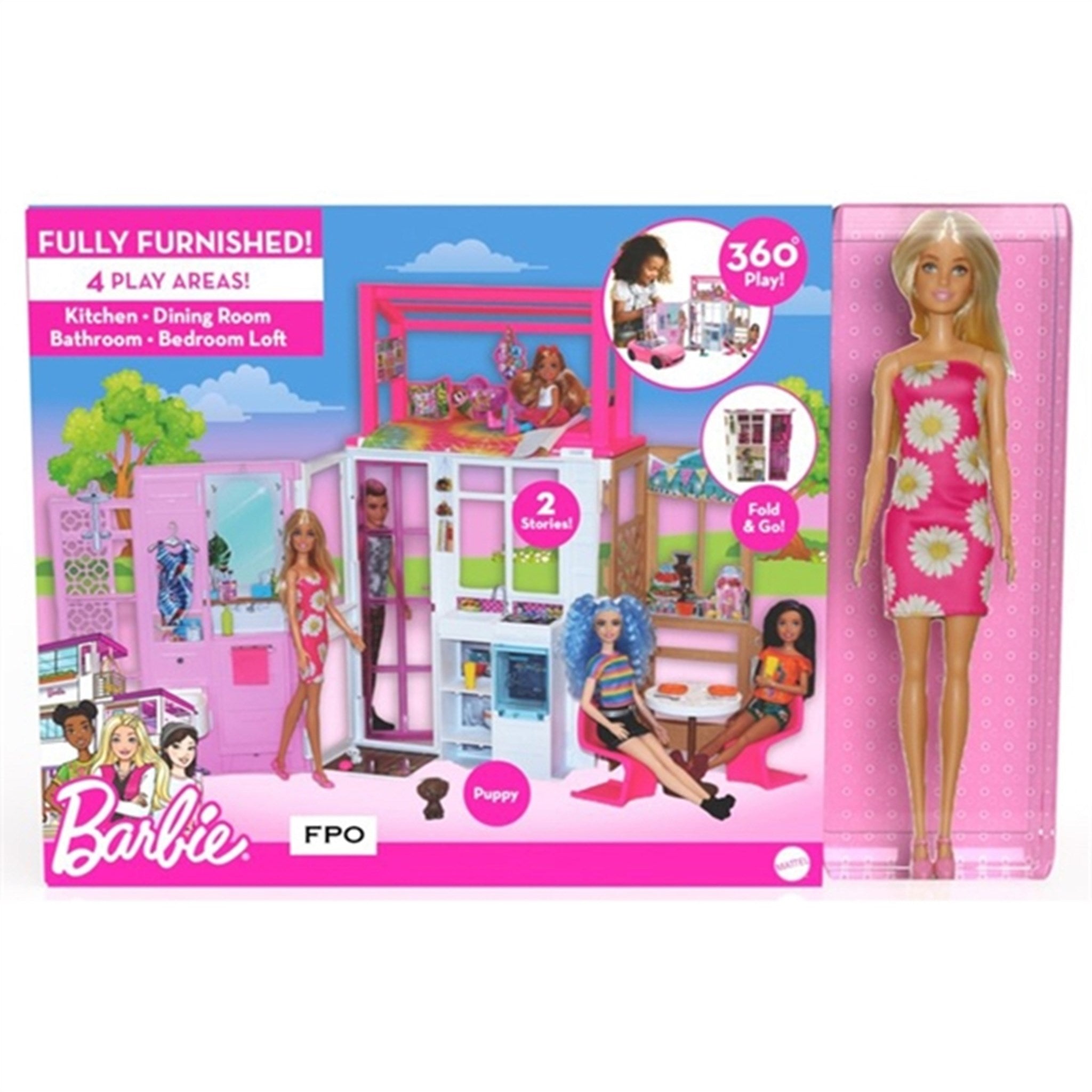 Barbie® Leg-Og-Tag-Med Hus Inkl. Docka 2