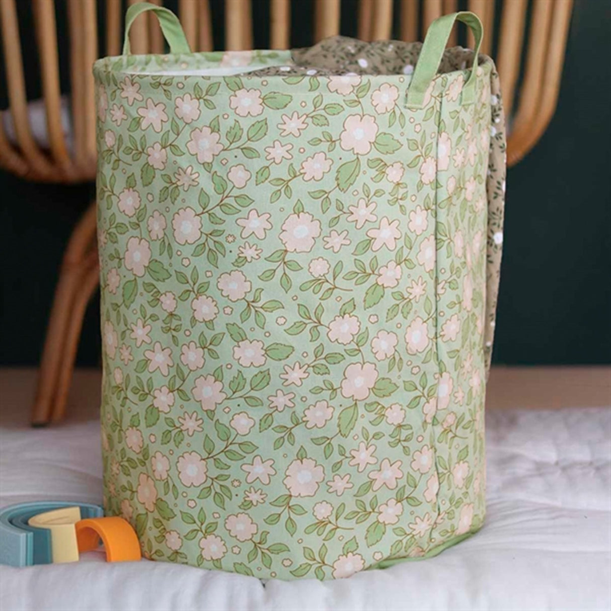A Little Lovely Company Storage Basket Blossom Sage