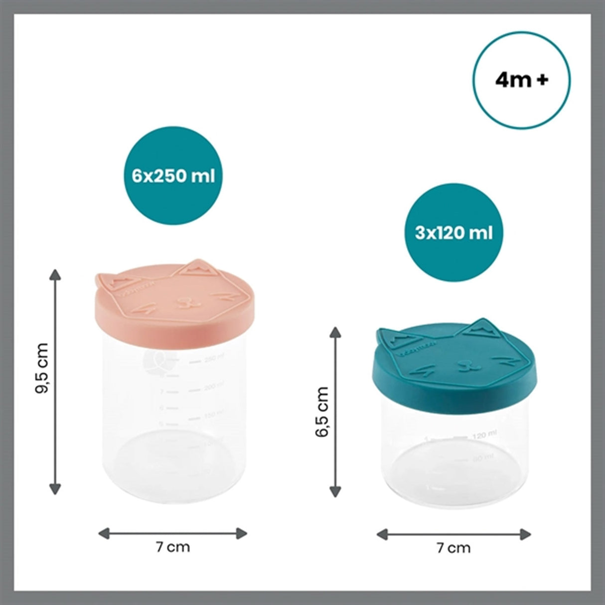 Babymoov ISY Glashinkar - 6x 250ml + 3x 120ml