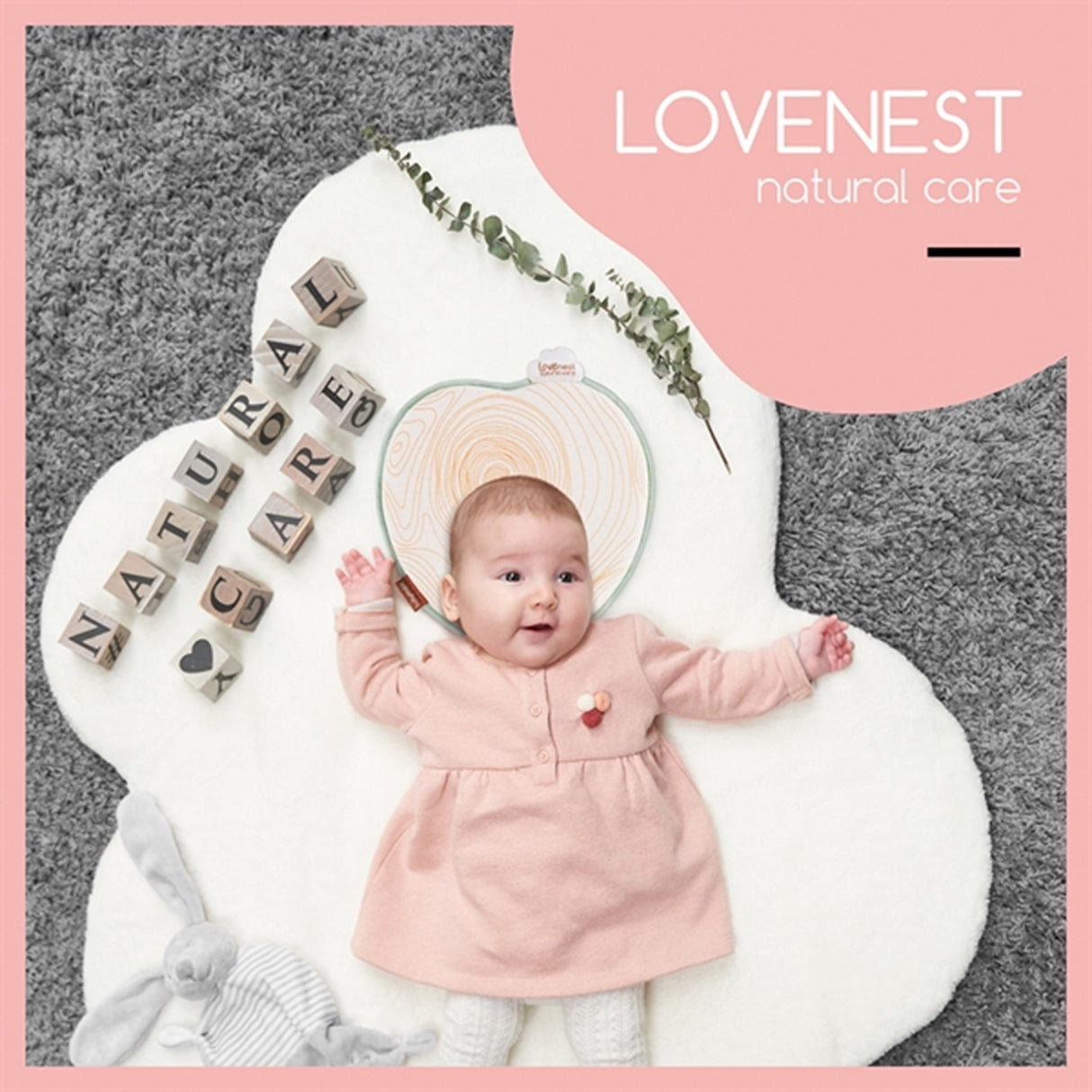 Babymoov Lovenest Baby kudde Natural Care - Antibakteriel