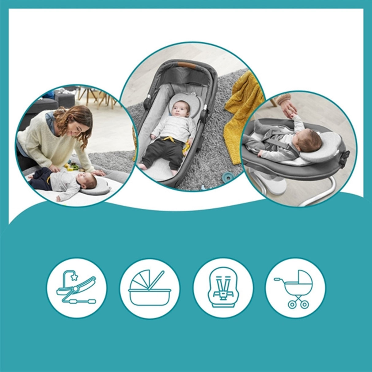 Babymoov Lovenest Baby Kudde Original Smokey