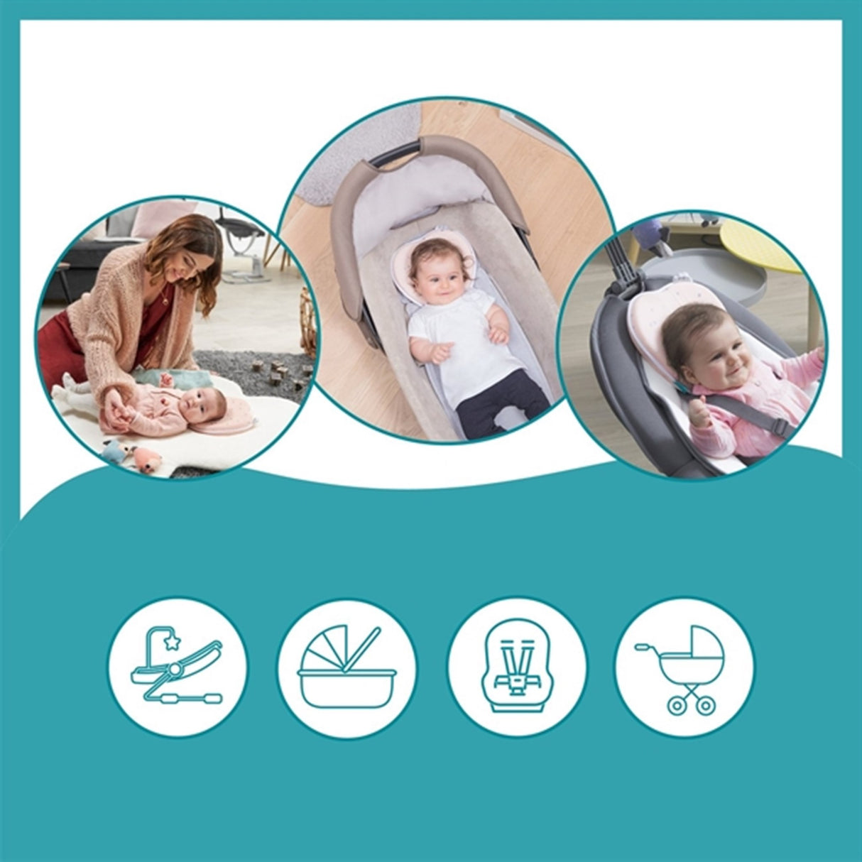 Babymoov Lovenest Baby kudde Original Pink