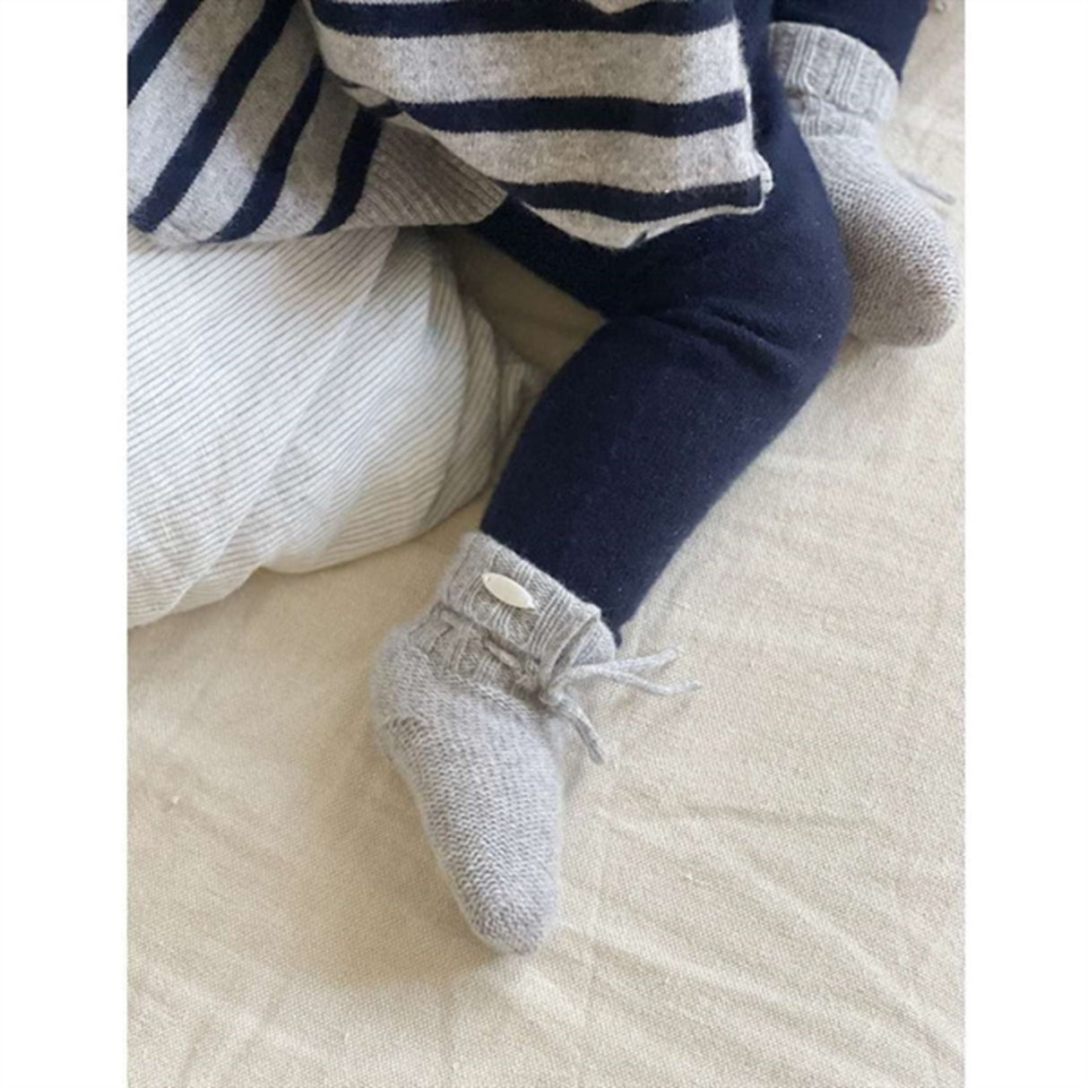 HOLMM Navy Bailey Cashmere Stickat Leggings