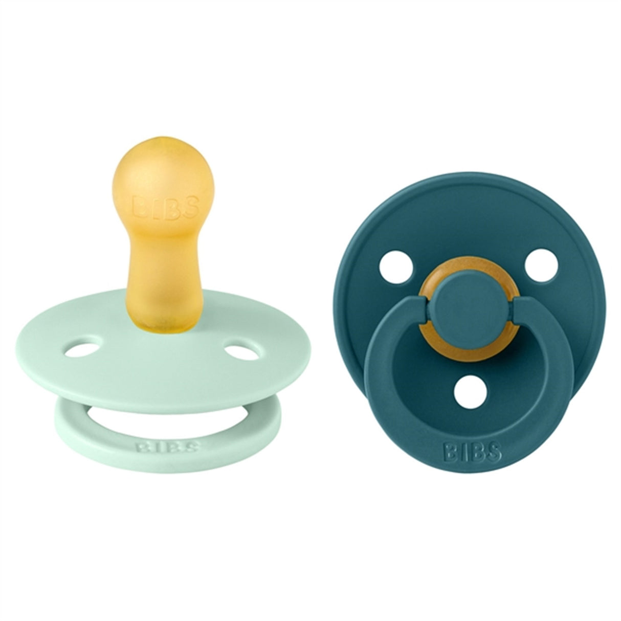 Bibs Color Latex Nappar 2-pack Round Mint/Forest Lake