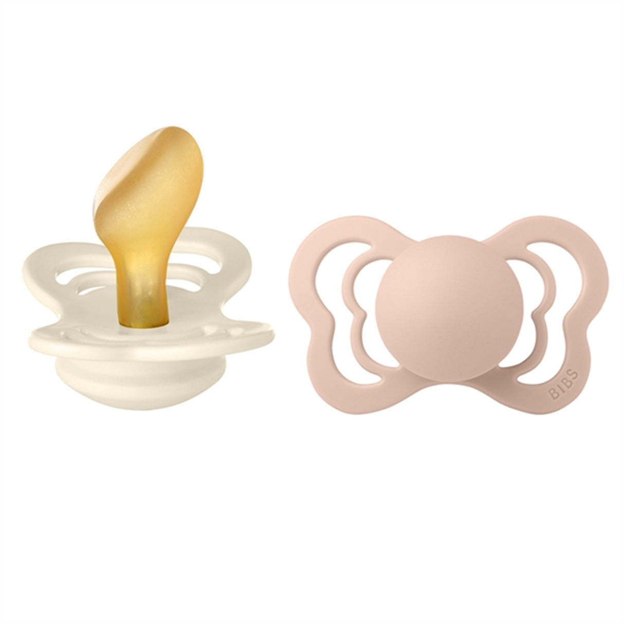 Bibs Couture Latex Sutter 2-pack Anatomisk Ivory/Blush