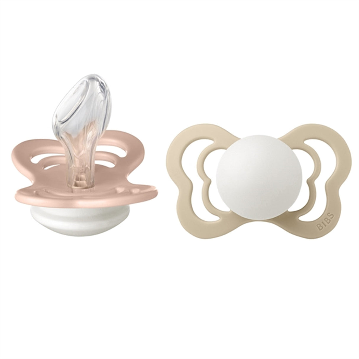 Bibs Couture Silikone Sutter Glow 2-pack Anatomisk Blush/Vanilla