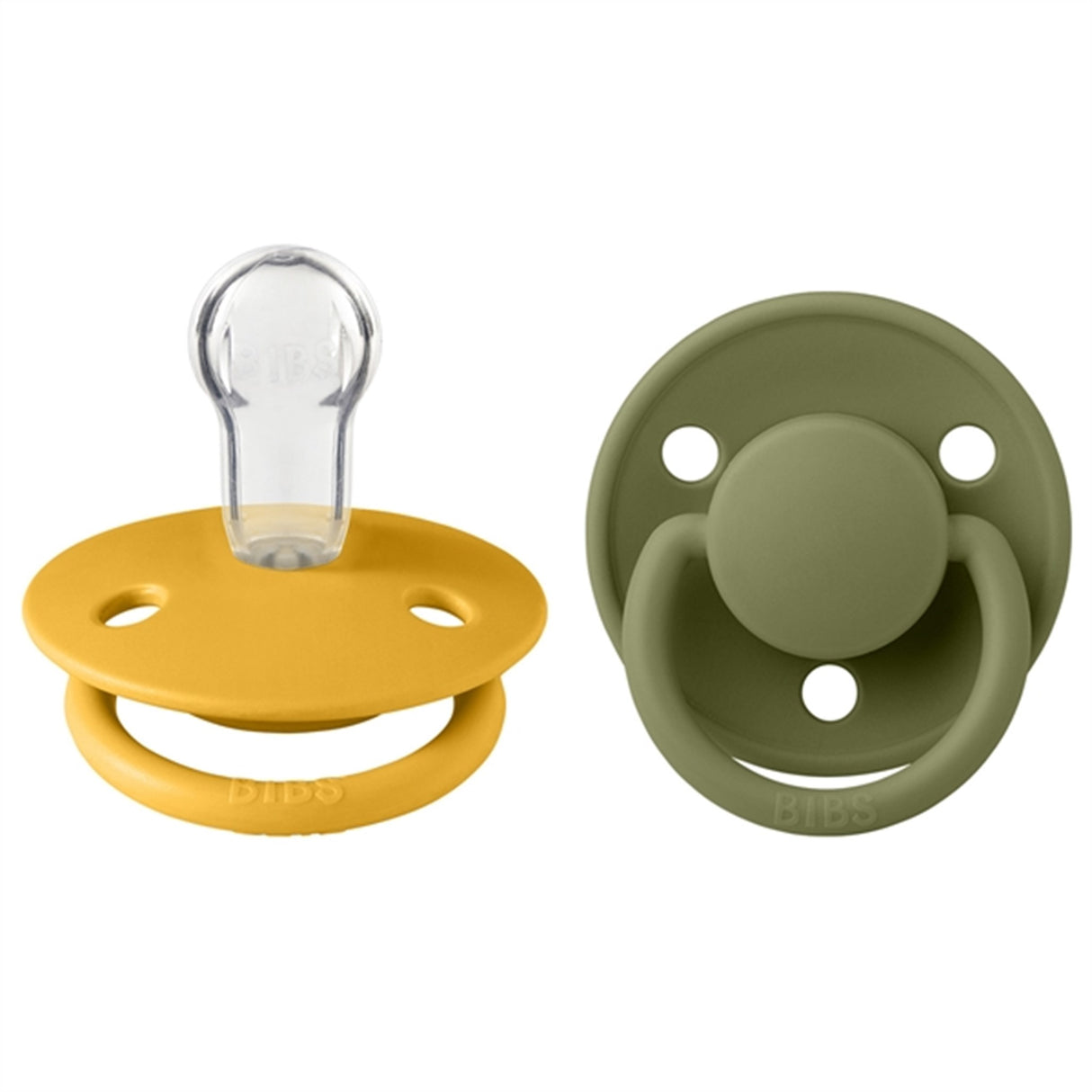 Bibs De Lux Silikon Nappar 2-pack rund Honey Bee/Olive