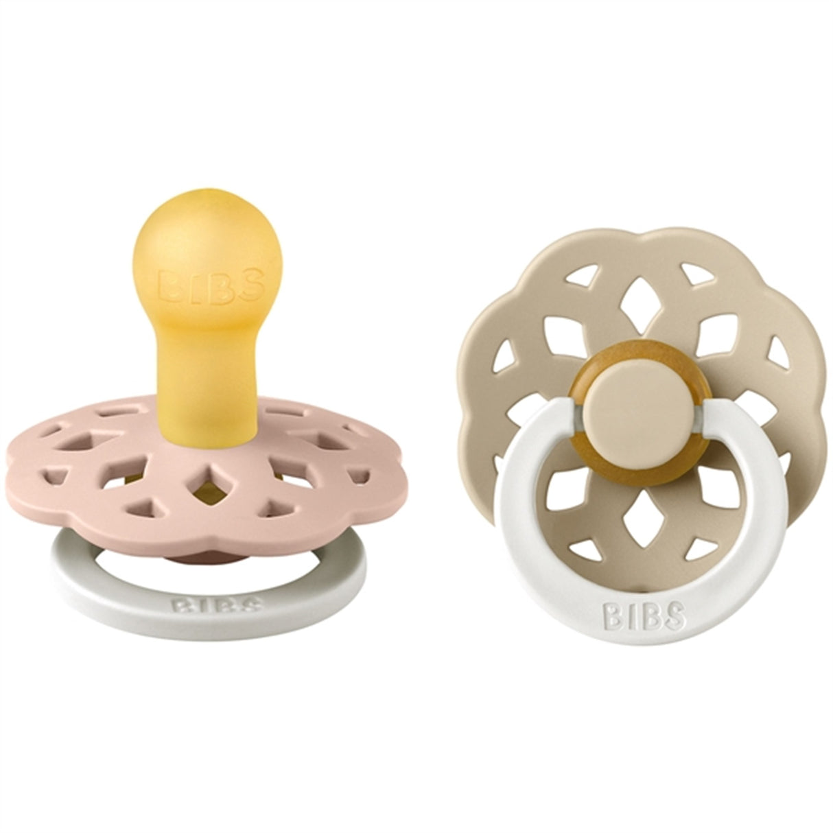 Bibs Boheme Latex Nappar Glow 2-pak Blush/Vanilla
