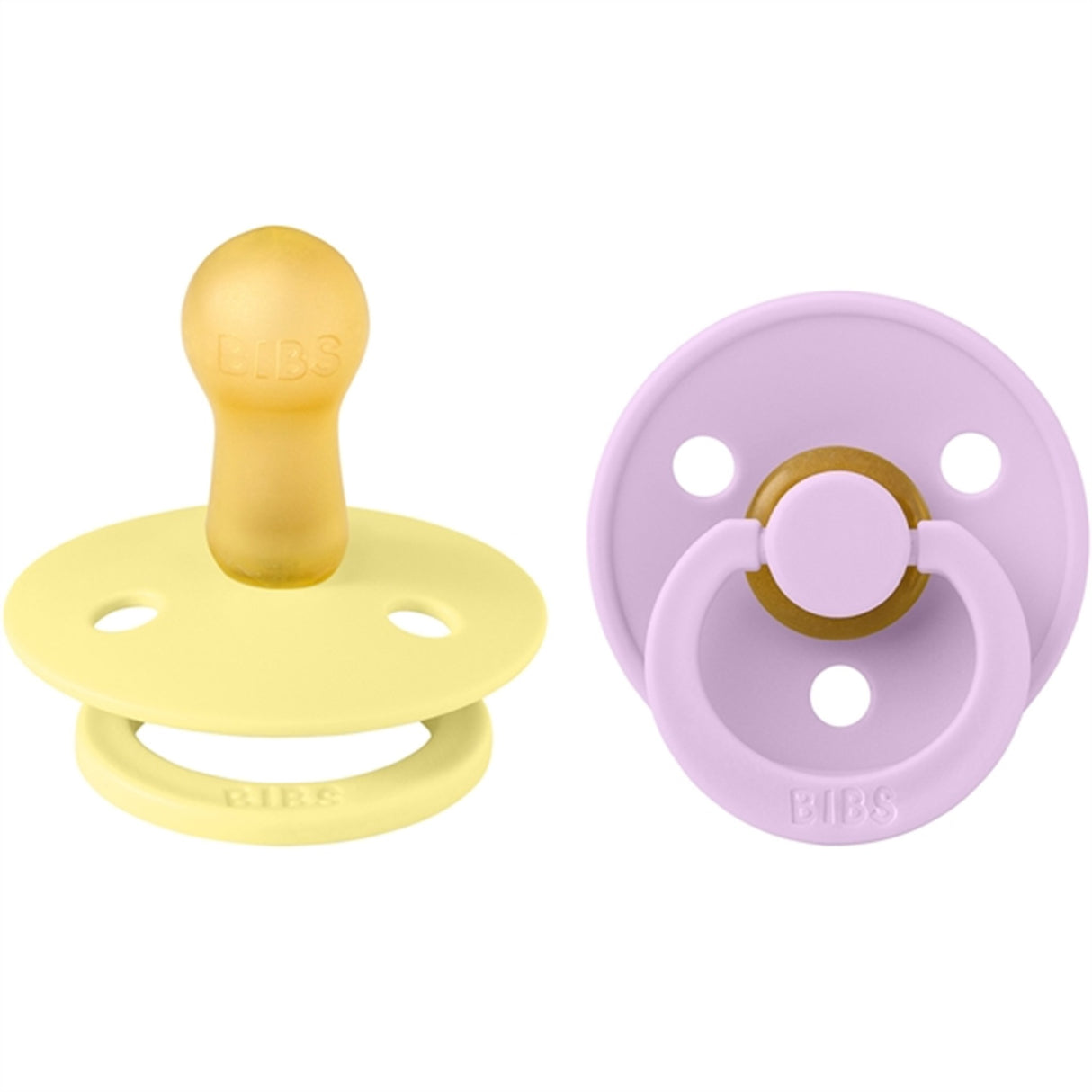 Bibs Color Latex Nappar 2-pack Round Sunshine/Violet Sky