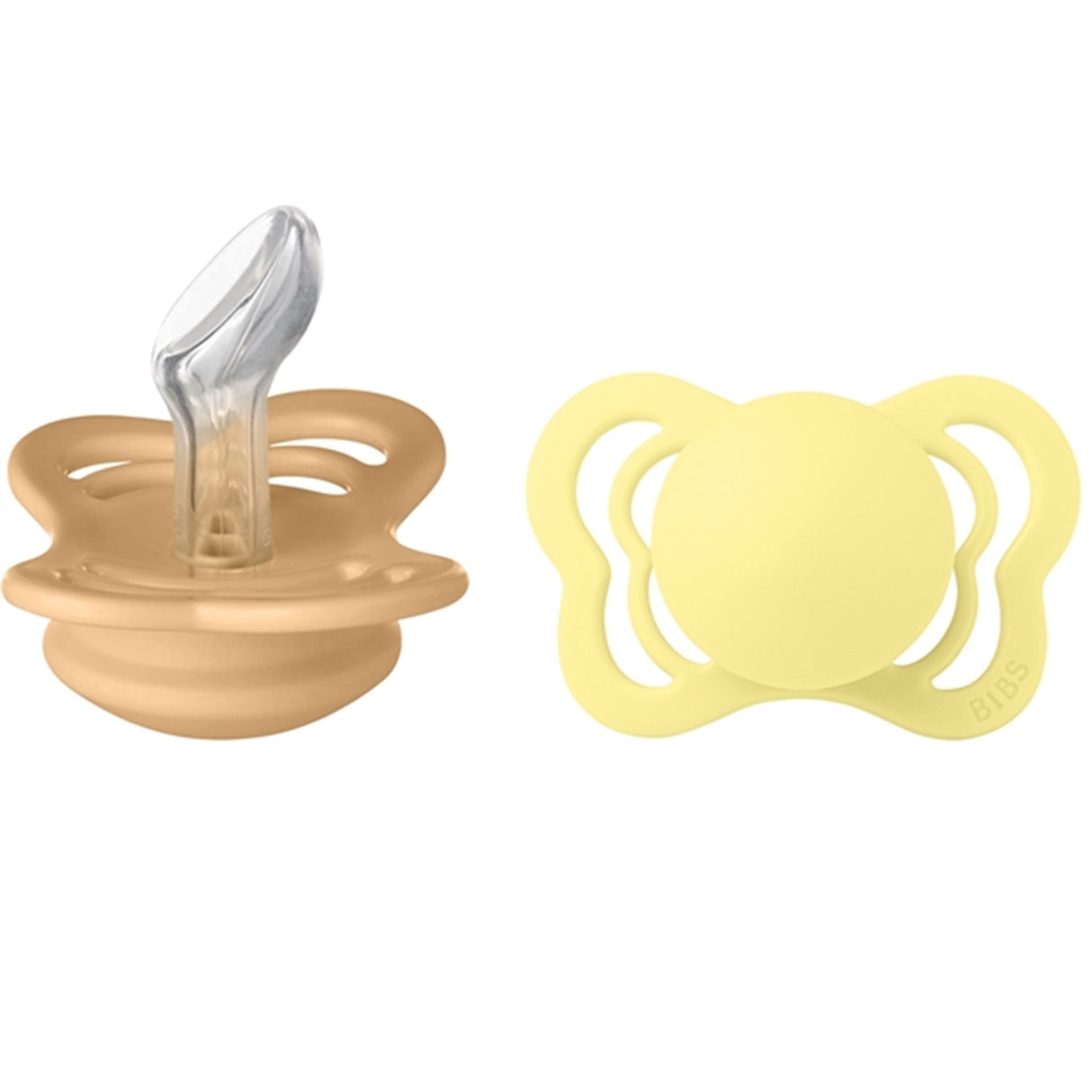 Bibs Couture Silikone Sutter 2-pack Anatomisk Desert Sand/Sunshine