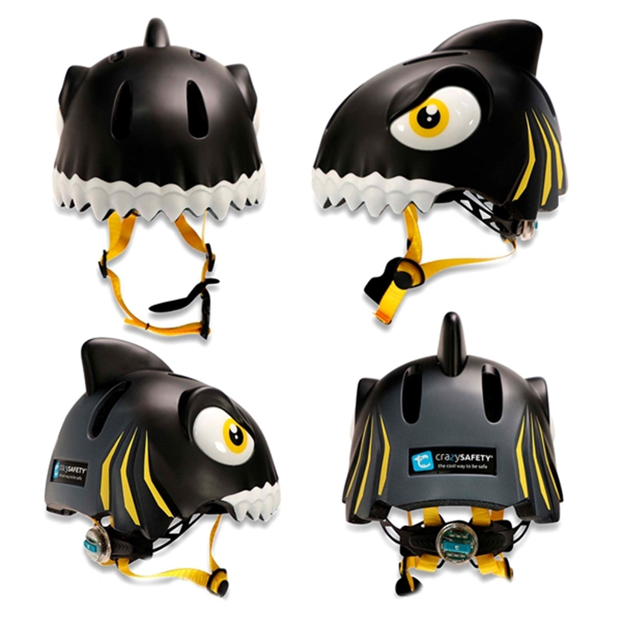 Crazy Safety Shark Cykelhjälm Black