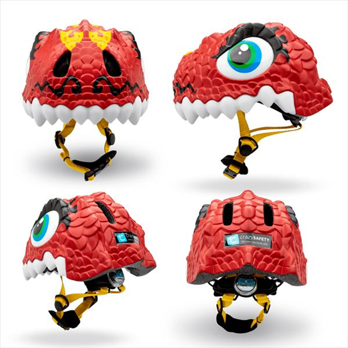 Crazy Safety Kinesisk Drake Cykelhjälm Red
