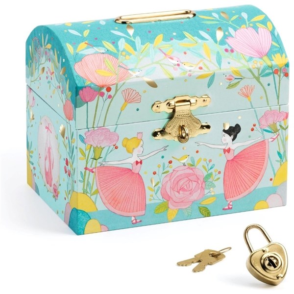 Djeco Sparlåda Kista med Ballerina och Lås