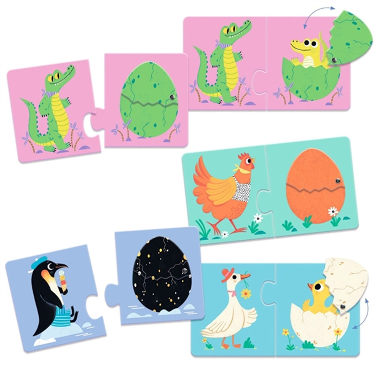 Djeco Lærespil Roliga Ägg