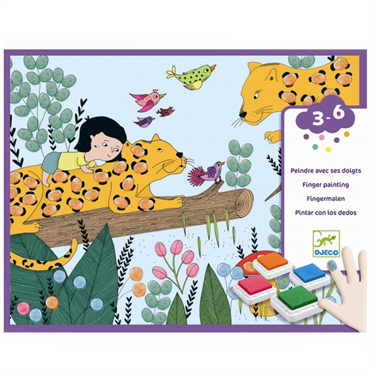 Djeco Kreativ Fingerfärg Jungle