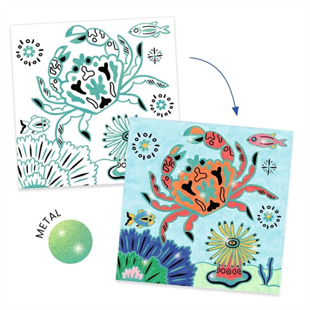 Djeco Coloriages Brilliant Under the Sea