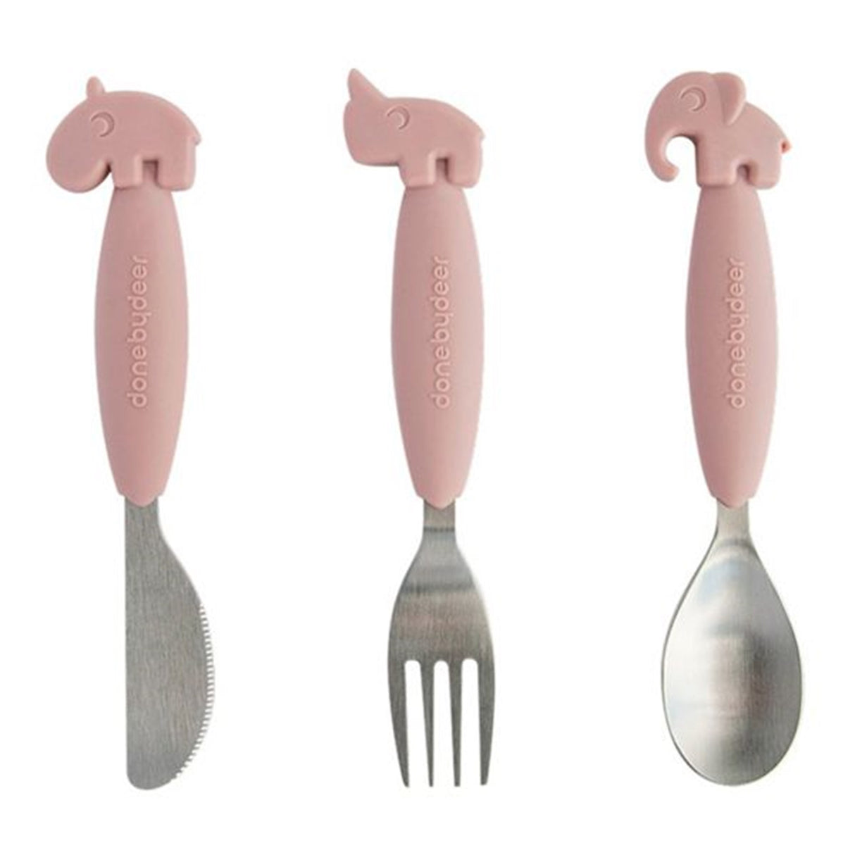 Done by Deer YummyPlus Easy Grip Cutlery set Powder